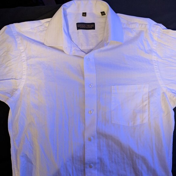 Donald J. Trump Signature Collection Men's Shirt - Satin White Stripe - 16 34/35 - Picture 1 of 5